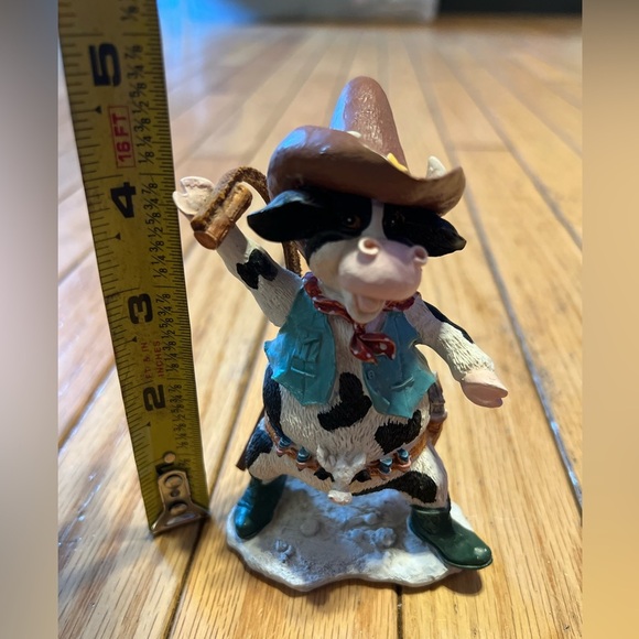 Cowboy Cow Figurine with Hat and Boots - Picture 5 of 5